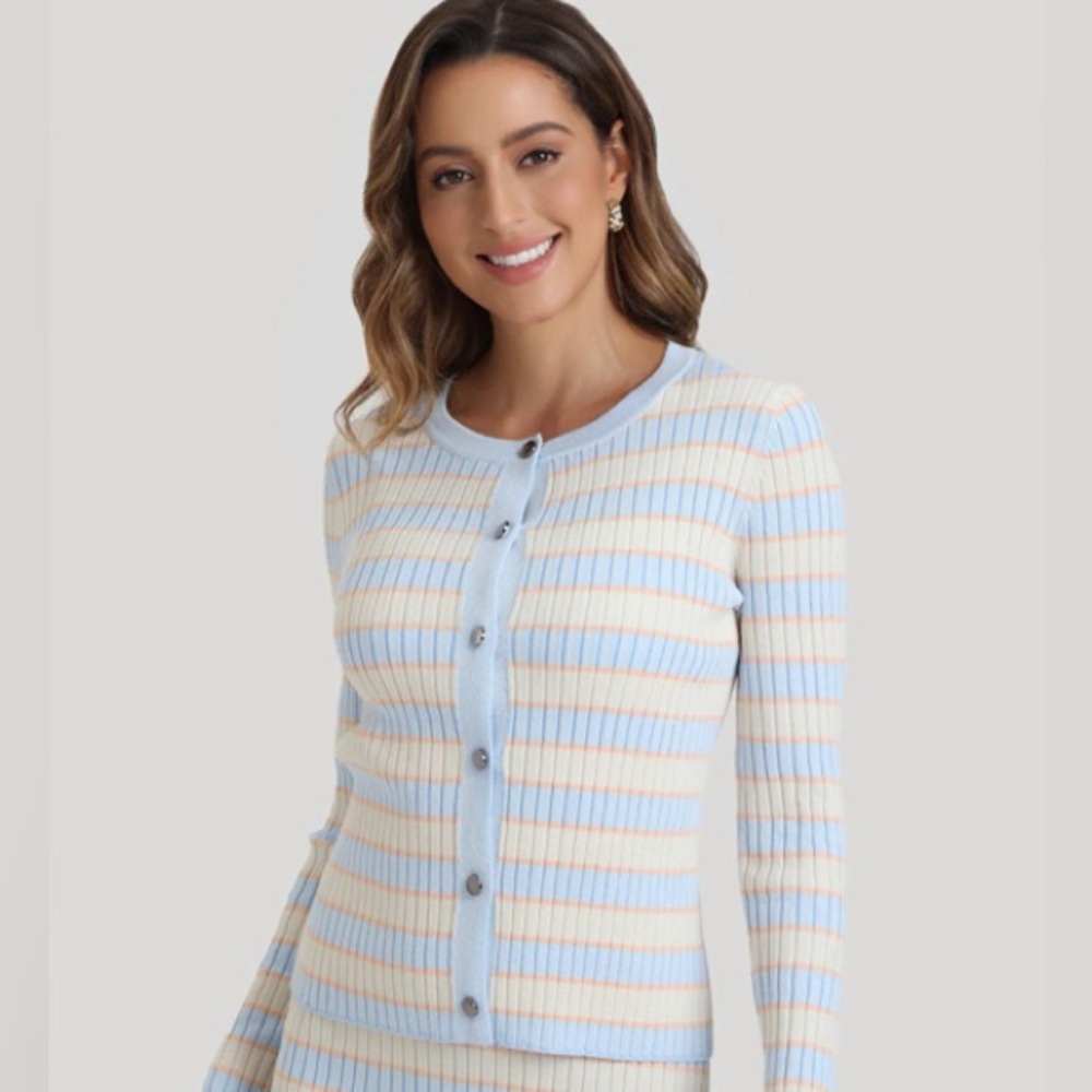 NEW 89th & Madison Stripe‎ Cardigan. XL